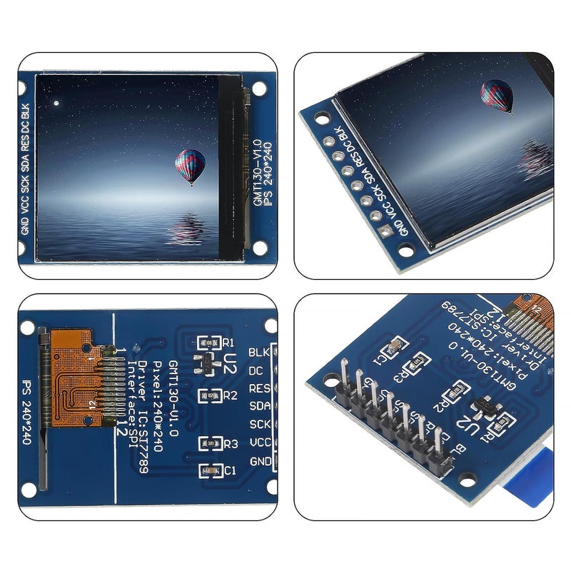 XIITIA 2pcs 1.3" SPI TFT LCD Display Screen Module ST7789 240x240 TFT LCD Screen Shield 3.3V 65K Full Color 51 STM32 for Arduino - Image 4